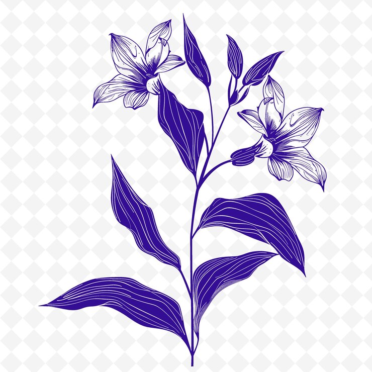 PSD arte decorativo de pared con ilustraciones botánicas en blanco y negro png diseños de ilustraciones planas de contorno