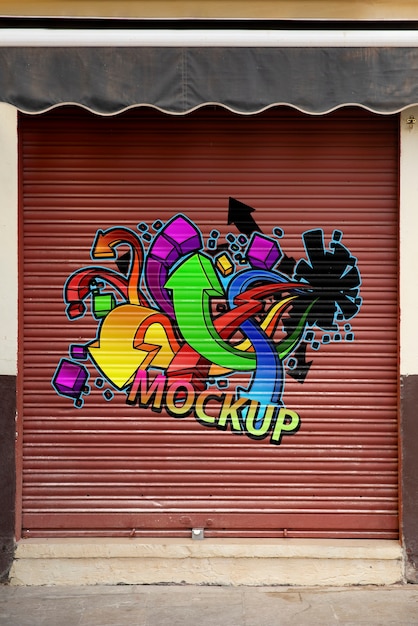 Arte dei graffiti del muro di mattoni all'aperto