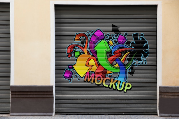 Arte do graffiti da parede de tijolos ao ar livre