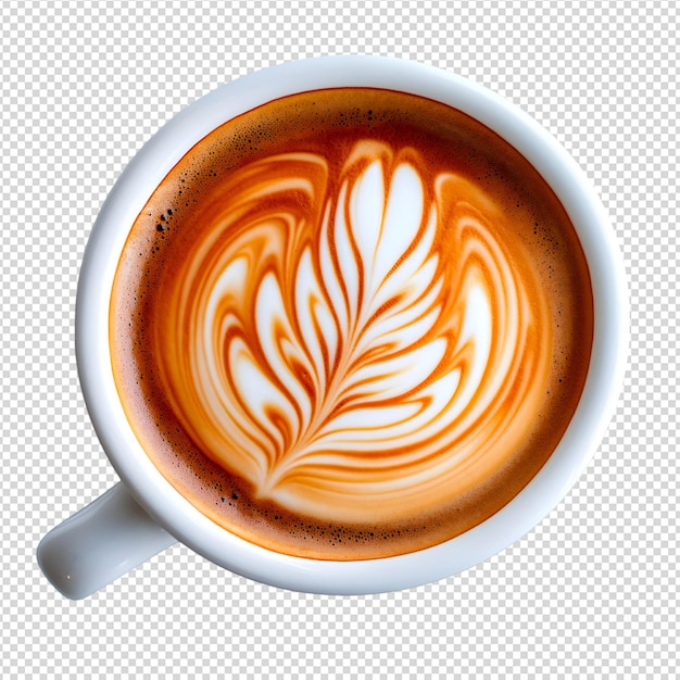 Arte do Latte num Copo Branco