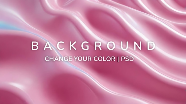PSD arte em onda 3d abstrata rosa de fundo