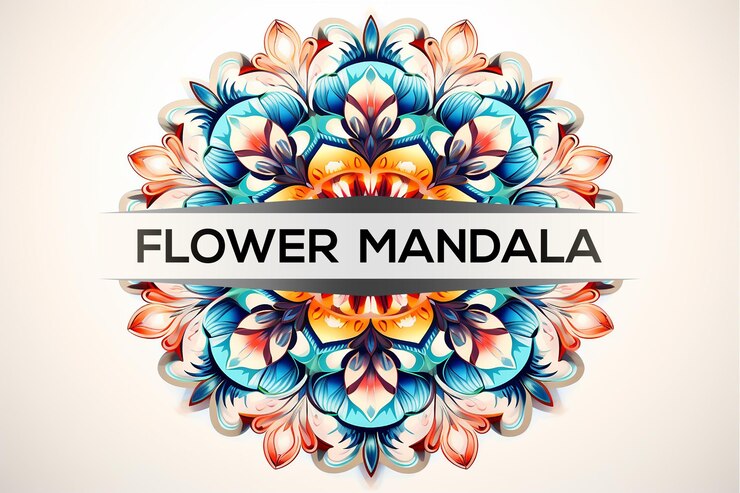 PSD arte floreale mandala fiore mandala design identità floreale mandala mandala design