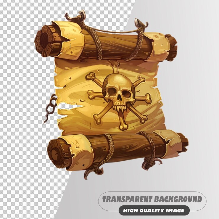 PSD arte y fotografía pirata aislados en un archivo psd de fondo transparente