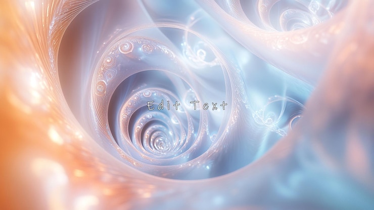 PSD arte fractal abstracto giratorio con colores pastel y luces brillantes
