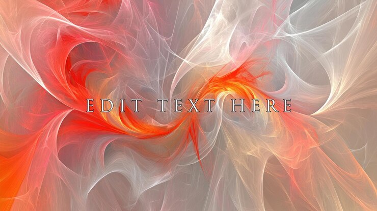 PSD arte fractal abstracto giratorio rojo y blanco