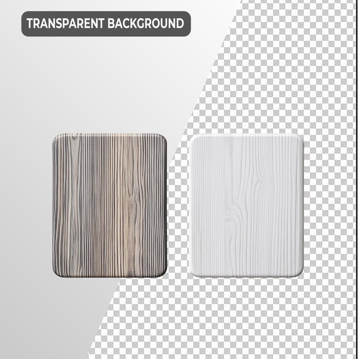 PSD arte en madera 3d aislado en un fondo transparente