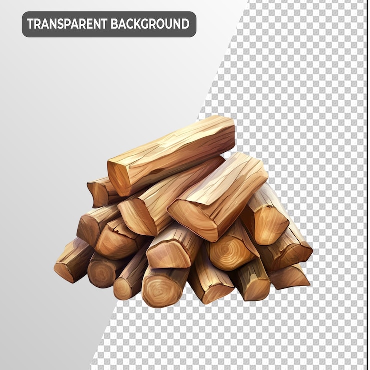 PSD arte en madera 3d aislado en un fondo transparente