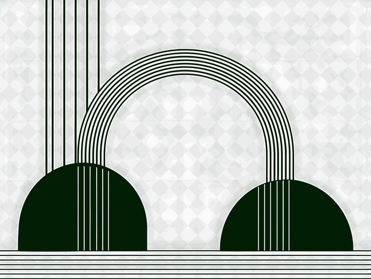 PSD arte de marco minimalista png con formas geométricas abstractas frontera f ilustración arte de marco decorativo
