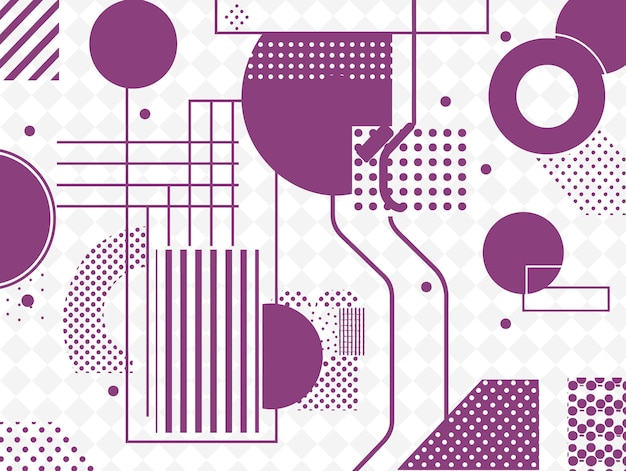 Arte de marco minimalista Png con formas geométricas abstractas Frontera F Ilustración Arte de marco decorativo