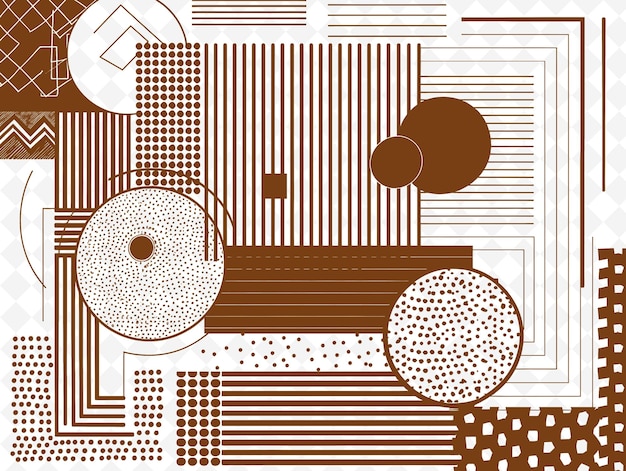 Arte de marco minimalista Png con formas geométricas abstractas Frontera F Ilustración Arte de marco decorativo