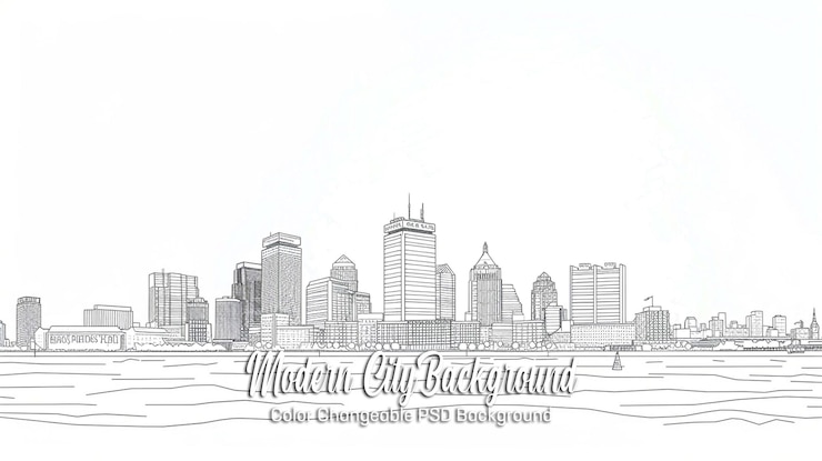 PSD arte moderna da cidade fundo hd em formato psd e jpeg