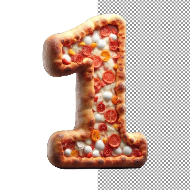 Arte numérico de las letras de la pizza png