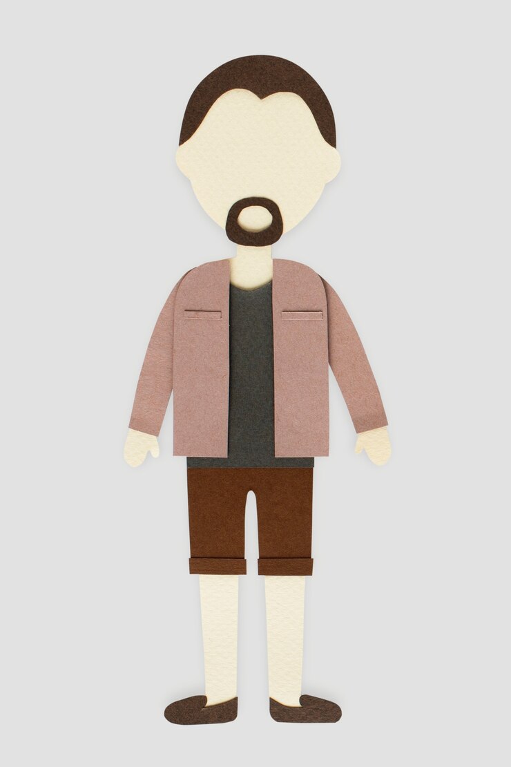 PSD arte de papel del icono avatar humano