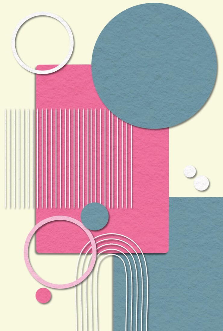 PSD arte de pared con estilo de dibujo texturizado formas y líneas dispuestas de manera abstracta