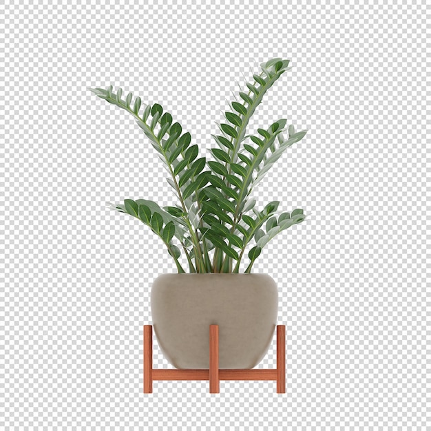 Arte de plantas verdes maquetas de plantas de interior en 3d en flores