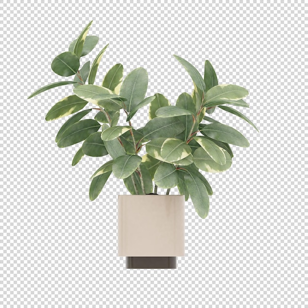 Arte de plantas verdes maquetas de plantas de interior en 3d en flores