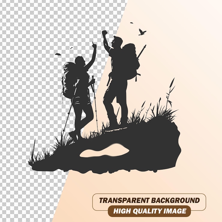 PSD arte de silueta de brave man en un archivo psd de fondo transparente