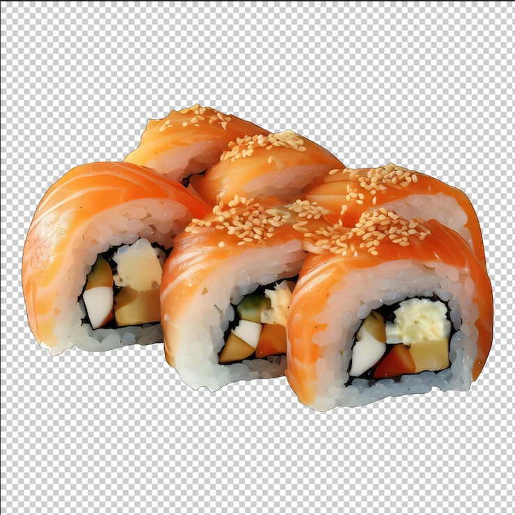 PSD arte del sushi saludable y saludable
