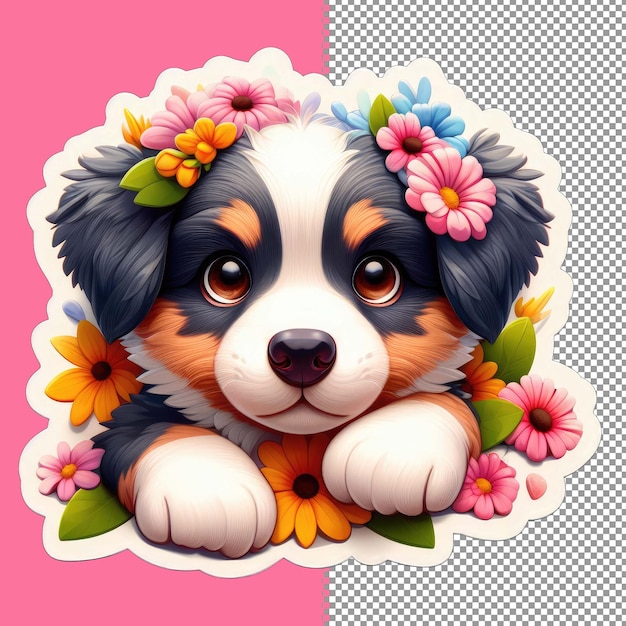 PSD el arte vectorial de cachorros juguetones png