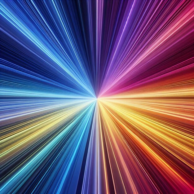 Arte vectorial hiperrealista arco iris colorido espectro de luz vigas de esfera de vidrio fondo de papel de pared