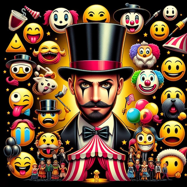 PSD arte vectorial hiperrealista colorido y de moda emoji emoticón sonriente ilustración