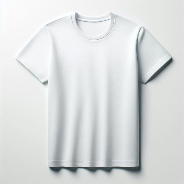 PSD arte vectorial hiperrealista tela blanca vcollar maqueta de camiseta maqueta de fondo blanco aislado