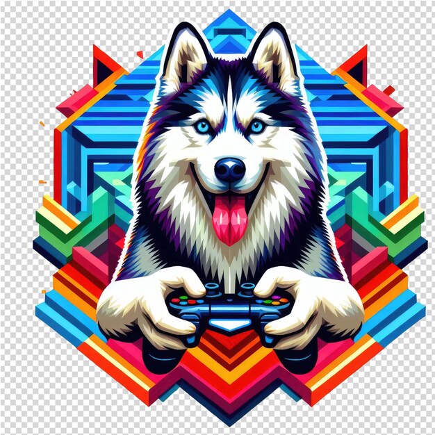 PSD arte vectorial de perros pawsome companion en un fondo png claro