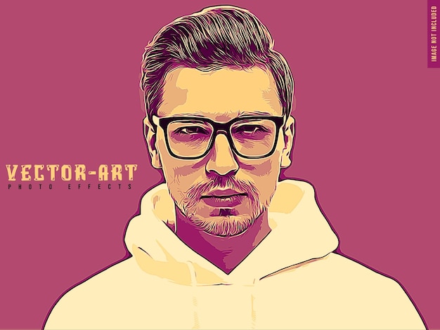Arte vettoriale effetto foto colorato