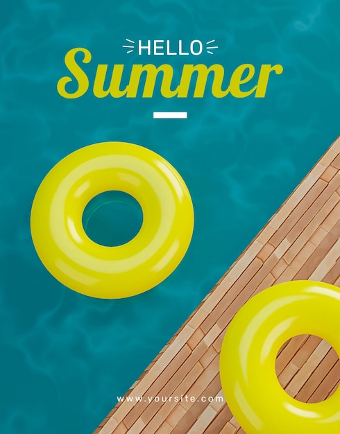 Article de modèle PSD Happy Summer