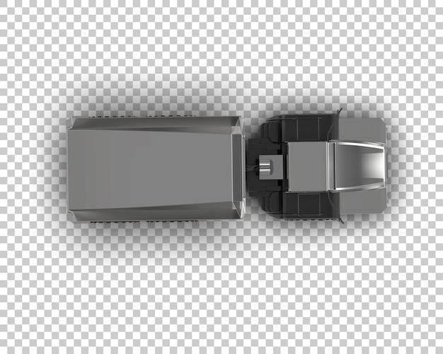 articulated dump truck isolated on background 3d rendering illustration