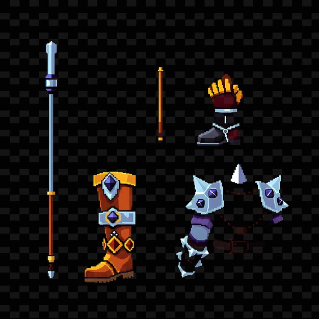 Con artículos ajustados Botas revestidas de flail Braces de hierro Almohadillas de hombro con púas Un flail con una B mortífera con púas