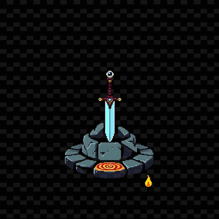 PSD con artículos ceremonial dagger círculo de piedra símbolos místicos runas brillantes una daga ceremonial r