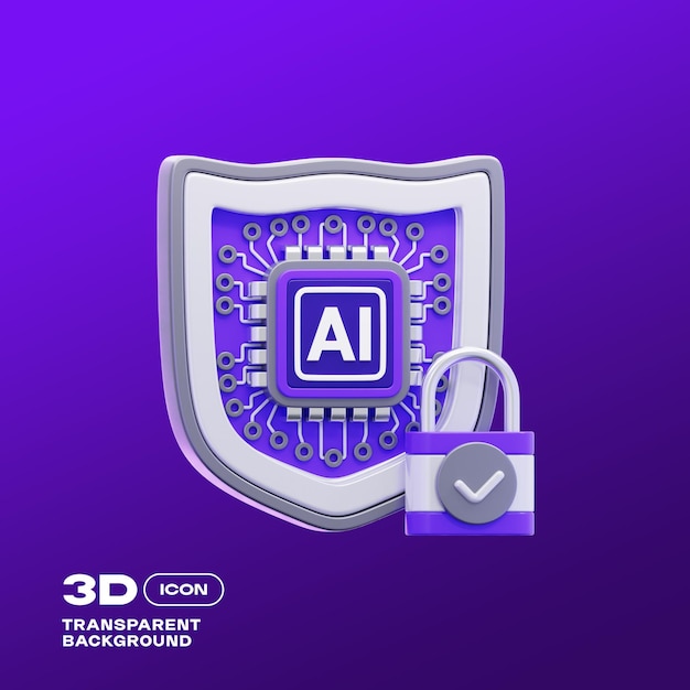 Artificial Intelligence 3d Illustration PNG Template