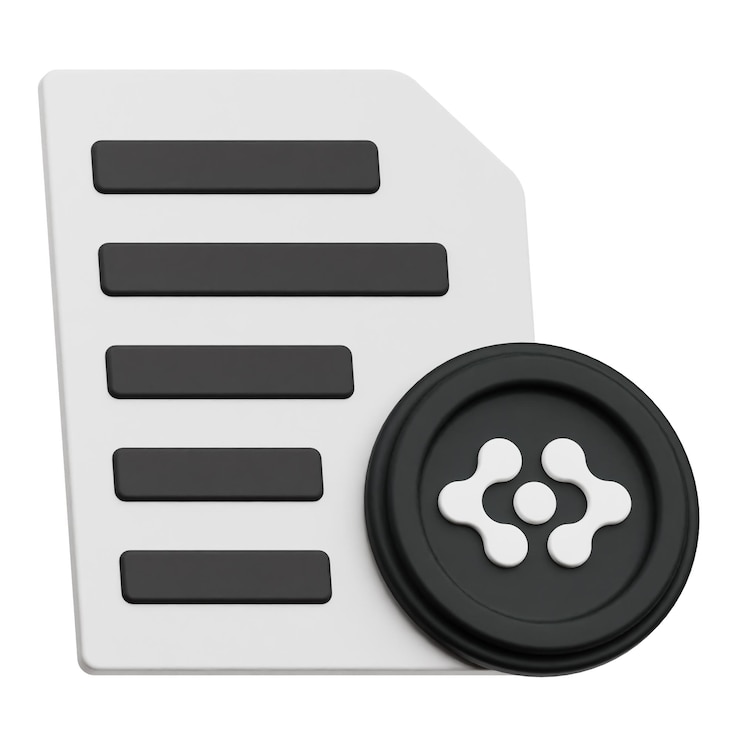 PSD artificial superintelligence alliance crypto token 3d icon isolated on the white background