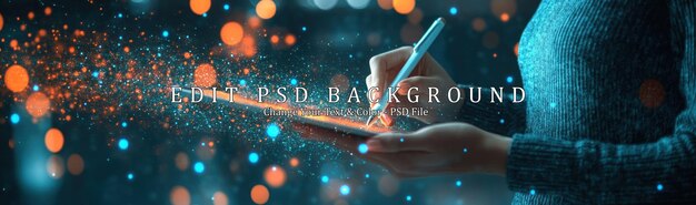 Artista digital usando una tableta y un lápiz