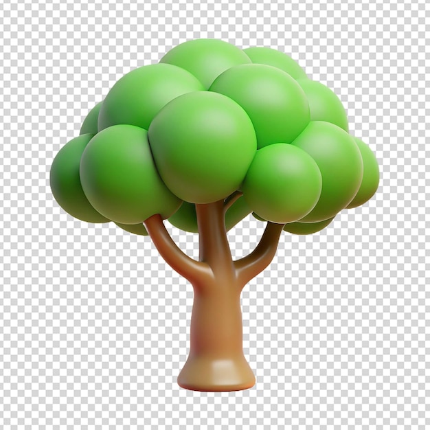 árvore 3d png isolado em fundo branco