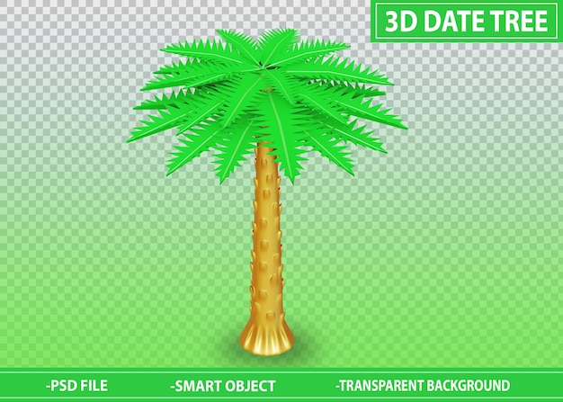 Árvore de data colorida 3D