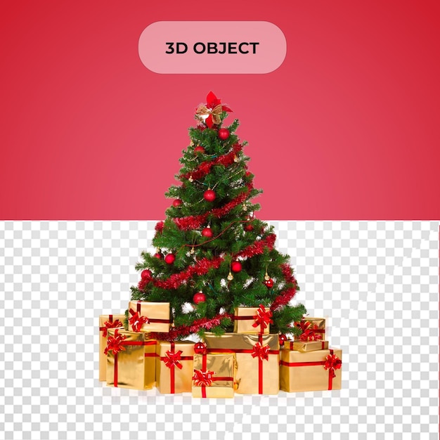 Árvore de Natal artificial PNG Fundo transparente