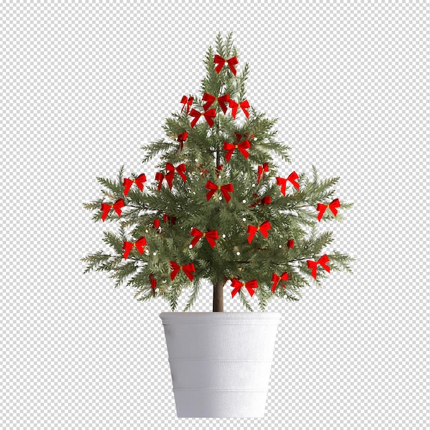 Árvore de natal em renderização 3d