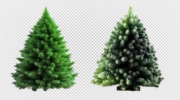 árvore de natal isolada em fundo transparente decoração da árvore de natal png generative ai