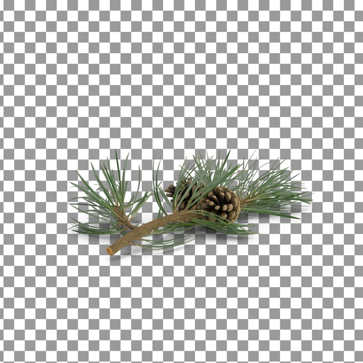 PSD árvore de natal psd 3d em fundo isolado e transparente