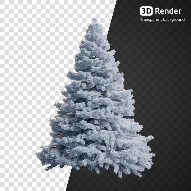 Árvore de natal verde estilizada 3d renderização isolada