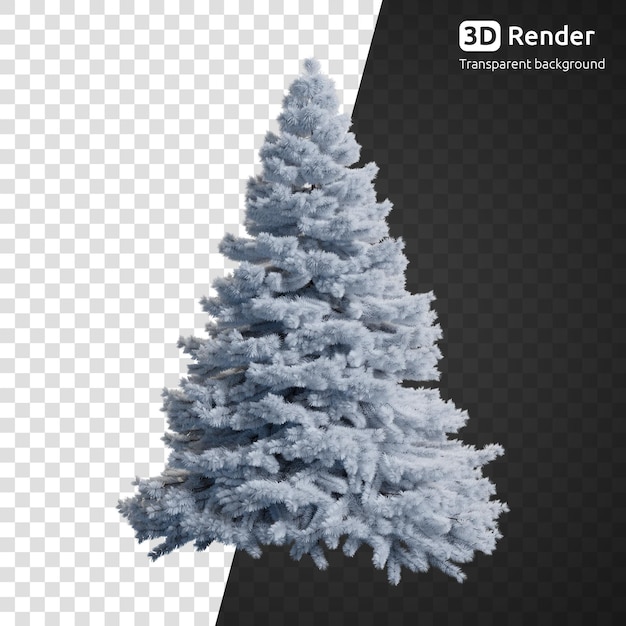 PSD Árvore de natal verde estilizada 3d renderização isolada