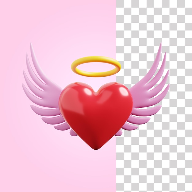 PSD as asas do amor 3d icon