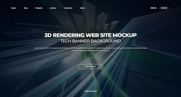 Asbtract Cube Hintergrund Website Abstract Landing Page Vorlage