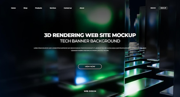 Asbtract Cube Hintergrund Website Abstract Landing Page Vorlage