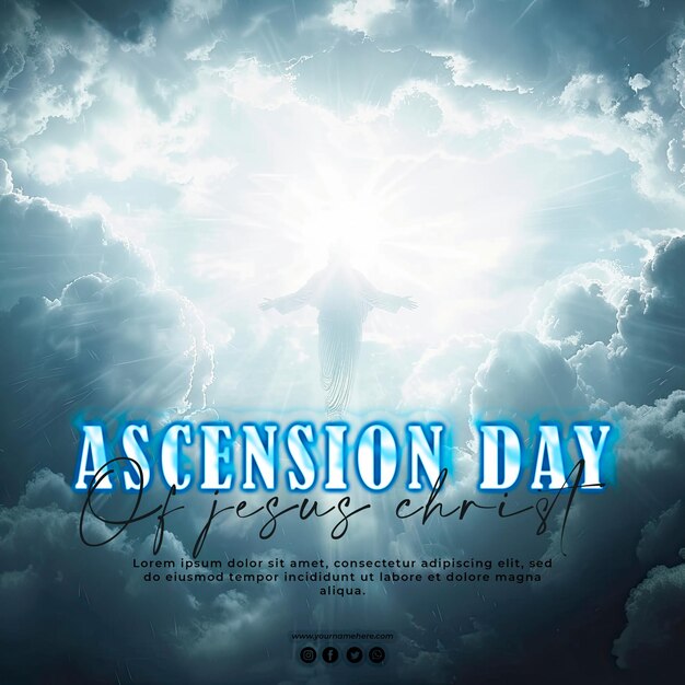 PSD ascension day of jesus christ social media template