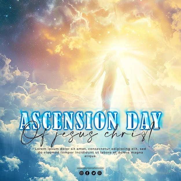 PSD ascension day of jesus christ social media template