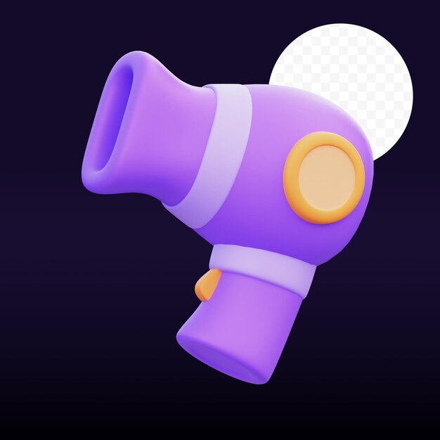 Asciugacapelli Immagine 3D Renderizzata