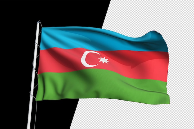Aserbaidschanische Flagge Isolierte transparente png